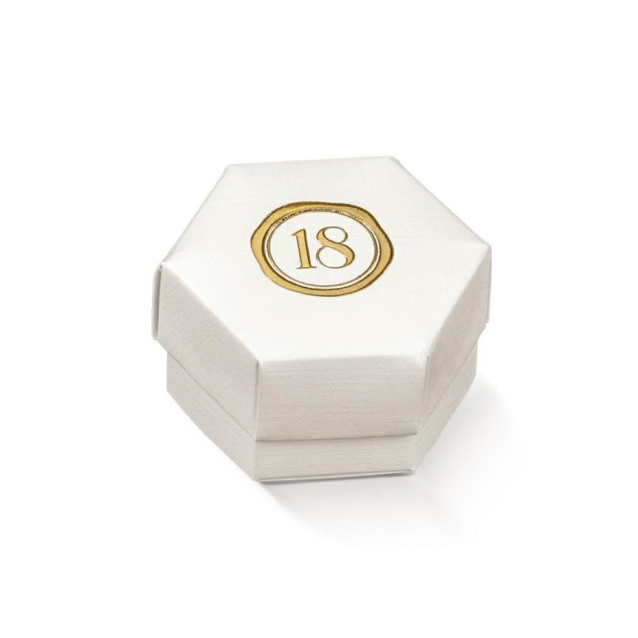 SCATOLA CARTONCINO ESAGONO 60X40 SCRITTA  18